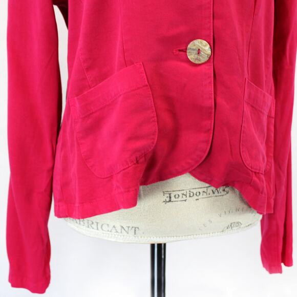 CMC Color Me Cotton Art to Wear Pink Tencel Shirt Top Jacket Medium Made USA - Picture 3 of 6